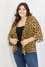 Load image into Gallery viewer, Melody Wild Muse Full Size Animal Print Kimono in Brown Ti Amo I love you
