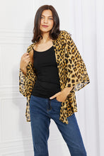 Load image into Gallery viewer, Melody Wild Muse Full Size Animal Print Kimono in Brown Ti Amo I love you
