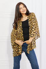 Load image into Gallery viewer, Melody Wild Muse Full Size Animal Print Kimono in Brown Ti Amo I love you
