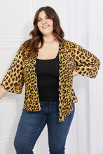 Load image into Gallery viewer, Melody Wild Muse Full Size Animal Print Kimono in Brown Ti Amo I love you
