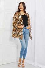 Load image into Gallery viewer, Melody Wild Muse Full Size Animal Print Kimono in Camel Ti Amo I love you
