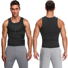 Load image into Gallery viewer, Men  - Fitness Shapewear Sauna Vest Waist Trainer - Double Belt Sweat Body Shaper Ti Amo I love you
