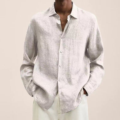 Men's Autumn New Cotton And Linen Shirt Casual Fashion Large Size Men's Clothing Ti Amo I love you