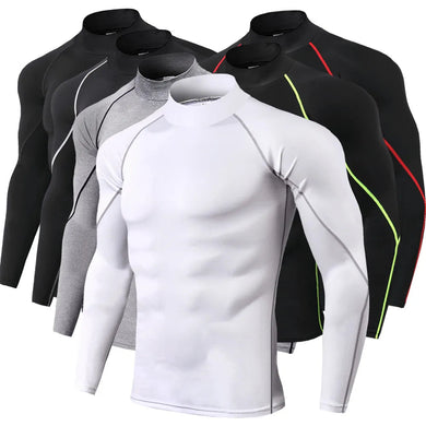 Mens.- Bodybuilding Quick Dry Running Sport Long Sleeve Compression Gym Rashgard Top Ti Amo I love you