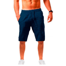 Load image into Gallery viewer, Mens - Cotton Linen Shorts - Summer Breathable Solid Color Linen Shorts- Fitness - Beachwear - Streetwear S-3XL Ti Amo I love you
