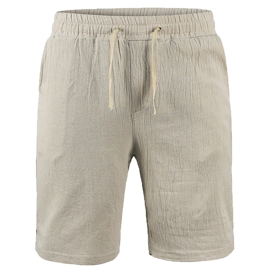 Mens - Cotton Linen Shorts - Summer Breathable Solid Color Linen Shorts- Fitness - Beachwear - Streetwear S-3XL Ti Amo I love you