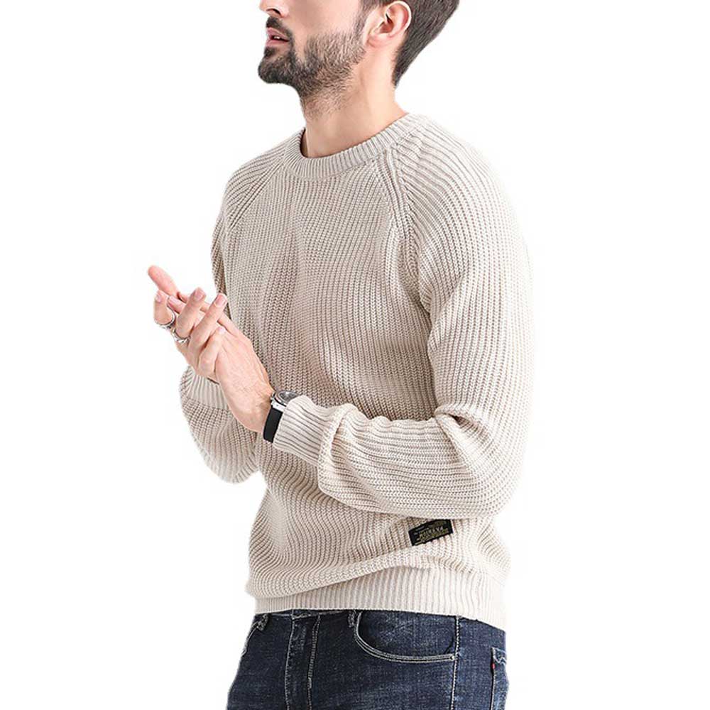 Mens Fashion Round Neck Knit Long Sleeve Pullover Sweater Ti Amo I love you