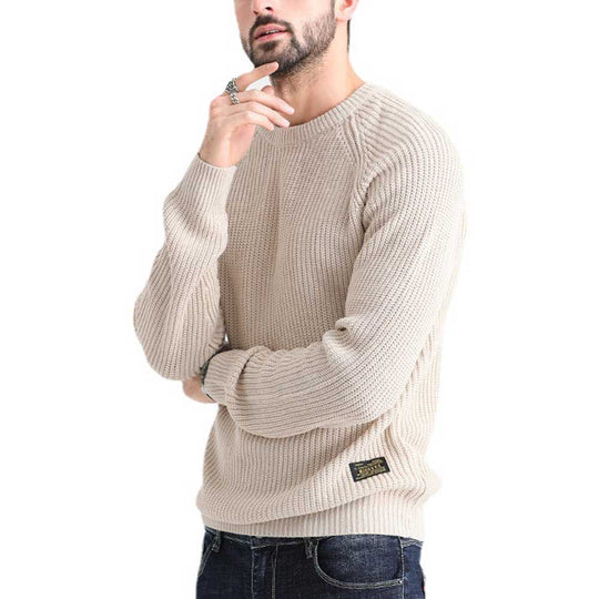 Mens Fashion Round Neck Knit Long Sleeve Pullover Sweater Ti Amo I love you