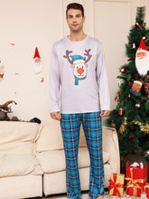 Load image into Gallery viewer, Mens - Full Size Rudolph Graphic Long Sleeve Top and Plaid Pants Set - Sizes S-4XL Ti Amo I love you
