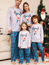 Load image into Gallery viewer, Mens - Full Size Rudolph Graphic Long Sleeve Top and Plaid Pants Set - Sizes S-4XL Ti Amo I love you
