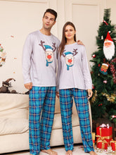 Load image into Gallery viewer, Mens - Full Size Rudolph Graphic Long Sleeve Top and Plaid Pants Set - Sizes S-4XL Ti Amo I love you
