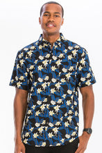 Load image into Gallery viewer, Mens Hawaiian Button Down Shirt - Sizes S-2XL Ti Amo I love you
