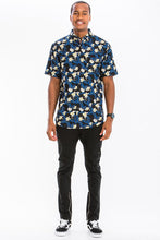 Load image into Gallery viewer, Mens Hawaiian Button Down Shirt - Sizes S-2XL Ti Amo I love you
