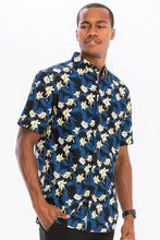 Load image into Gallery viewer, Mens Hawaiian Button Down Shirt - Sizes S-2XL Ti Amo I love you
