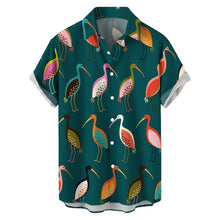 Load image into Gallery viewer, Mens Hawaiian Short Sleeve Shirts Summer Shirts - Casual Rocket Shirts - Single-breasted Lapel Shirt - Sizes M-3XL Ti Amo I love you
