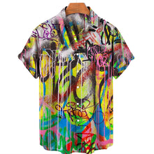 Load image into Gallery viewer, Mens / Mens Big &amp; Tall - Graffiti Oil Painting Shirt - Fashion Streetwear Hawaiian Shirt Ti Amo I love you
