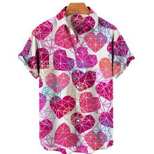 Load image into Gallery viewer, Mens / Mens Big &amp; Tall - Graffiti Oil Painting Shirt - Fashion Streetwear Hawaiian Shirt Ti Amo I love you
