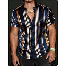 Load image into Gallery viewer, Mens / Mens Big &amp; Tall - Short Sleeve Dress Slim Button Shirts - Fashion Designer Men&#39;s Clothing - Sizes XS-5XL Ti Amo I love you
