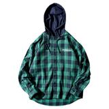 Load image into Gallery viewer, Mens Plaid Long Sleeved Loose Hoodie Sweatshirt Ti Amo I love you
