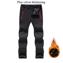 Load image into Gallery viewer, Mens - Softshell Fleece Pants Hiking Camping Fishing Trekking Waterproof Cargo Pants - Thick or Thin - Casual Warm Outdoor Sport Trousers - Thick - Winter &amp; Fall / Thin -Spring &amp; Summer /Pants - Sizes S-5XL - Waist 33-41 in Ti Amo I love you
