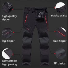 Load image into Gallery viewer, Mens - Softshell Fleece Pants Hiking Camping Fishing Trekking Waterproof Cargo Pants - Thick or Thin - Casual Warm Outdoor Sport Trousers - Thick - Winter &amp; Fall / Thin -Spring &amp; Summer /Pants - Sizes S-5XL - Waist 33-41 in Ti Amo I love you
