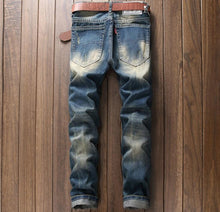 Load image into Gallery viewer, Mens / Teen Boys - Bleached Ripped Jeans Ti Amo I love you
