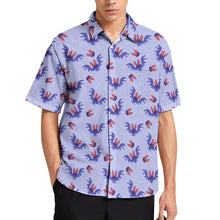 Load image into Gallery viewer, Mens / Teen Boys / Mens Big and Tall - Purple and Red Bat Short Sleeved Shirt - Sizes XS-4XL Ti Amo I love you
