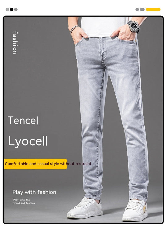 Mens / Teen Boys - Tencel - Cotton Slim Fit Pants Jeans - Waist Sizes 39-36 Ti Amo I love you