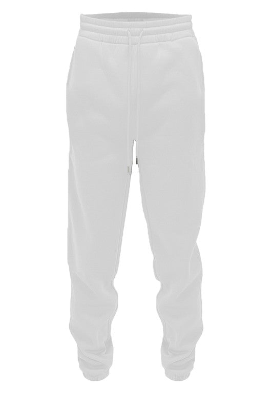 Mens Weiv Solid Cotton Sweat Pant Joggers Ti Amo I love you