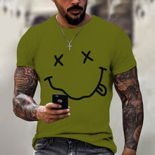 Load image into Gallery viewer, Mens / Womens - Solid Colors  Smiley Face Loose Short Sleeve Tshirts Tops - Sizes XS-6XL Ti Amo I love you
