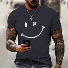 Load image into Gallery viewer, Mens / Womens - Solid Colors  Smiley Face Loose Short Sleeve Tshirts Tops - Sizes XS-6XL Ti Amo I love you
