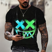 Load image into Gallery viewer, Mens / Womens - Solid Colors  Smiley Face Loose Short Sleeve Tshirts Tops - Sizes XS-6XL Ti Amo I love you
