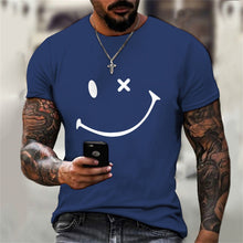 Load image into Gallery viewer, Mens / Womens - Solid Colors  Smiley Face Loose Short Sleeve Tshirts Tops - Sizes XS-6XL Ti Amo I love you
