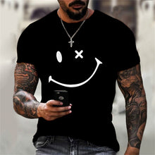 Load image into Gallery viewer, Mens / Womens - Solid Colors  Smiley Face Loose Short Sleeve Tshirts Tops - Sizes XS-6XL Ti Amo I love you
