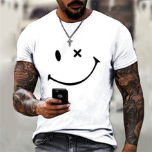 Load image into Gallery viewer, Mens / Womens - Solid Colors  Smiley Face Loose Short Sleeve Tshirts Tops - Sizes XS-6XL Ti Amo I love you
