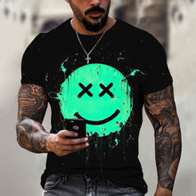 Load image into Gallery viewer, Mens / Womens - Solid Colors  Smiley Face Loose Short Sleeve Tshirts Tops - Sizes XS-6XL Ti Amo I love you
