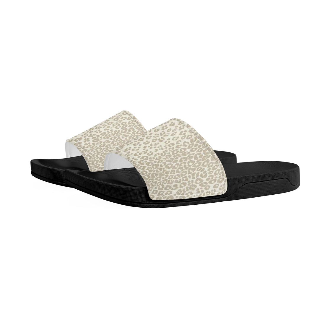 Ti Amo I love you - Exclusive Brand - Kangaroo - Leopard Spots - Womens - Slide Sandals - Black Soles - Sizes 5-12