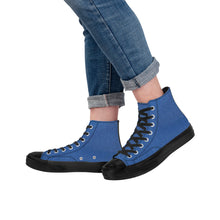 Load image into Gallery viewer, Ti Amo I love you - Exclusive Brand -  Forever in Blue Jeans - High Top Canvas Shoes - Black  Soles
