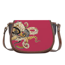 Load image into Gallery viewer, Ti Amo I love you - Exclusive Brand - Viva Magenta - Octopus - Saddle Bag
