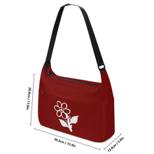 Load image into Gallery viewer, Ti Amo I love you - Exclusive Brand - Dark Burgundy - White Daisy - Journey Computer Shoulder Bag
