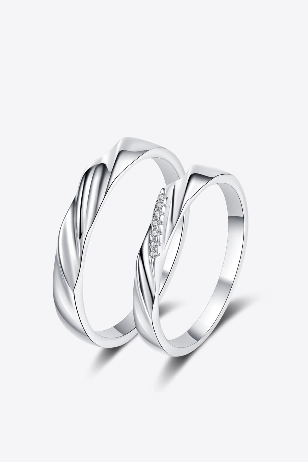 Minimalist 925 Sterling Silver Rhodium-Plated Ring - Sizes 7-11 Ti Amo I love you
