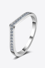 Load image into Gallery viewer, Minimalist Moissanite Rhodium-Plated Ring Ti Amo I love you
