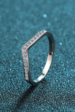 Load image into Gallery viewer, Minimalist Moissanite Rhodium-Plated Ring Ti Amo I love you
