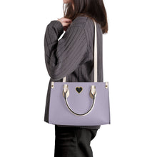 Load image into Gallery viewer, Ti Amo I love you - Exclusive Brand - Orchid Petal - Luxury Womens PU Tote Bag - Cream Straps
