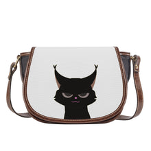 Load image into Gallery viewer, Ti Amo I love you - Exclusive Brand - Concrete - Black Cat - Saddle Bag
