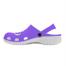 Load image into Gallery viewer, Ti Amo I love you - Exclusive Brand - Heliotrope 3 - Double White Heart - Womens Classic Clogs - Sizes 5-14.5
