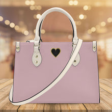 Load image into Gallery viewer, Ti Amo I love you - Exclusive Brand - Pinkish Grey - Luxury Womens PU Tote Bag - Cream Straps
