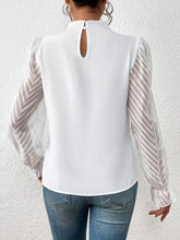 Load image into Gallery viewer, Mock Neck Flounce Sleeve Blouse Ti Amo I love you
