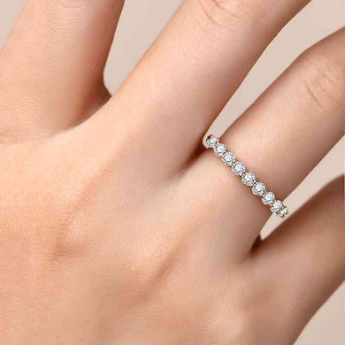 Moissanite 18K gold-plated,925 Sterling Silver Ring Ti Amo I love you