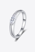 Load image into Gallery viewer, Moissanite 925 Sterling Silver - .5 Carat - Rhodium-Plated Ring Ti Amo I love you
